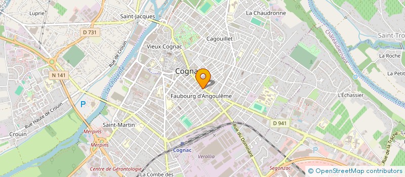 localisation de l'entreprise SCI VICTOR HUGO 74 à COGNAC