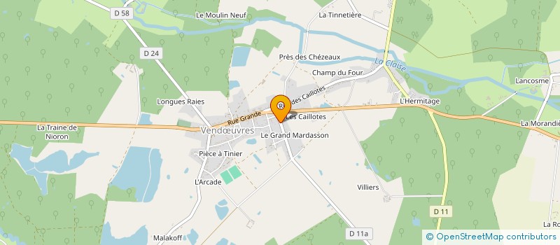 localisation de l'entreprise SCI VICTORINE à VENDŒUVRES