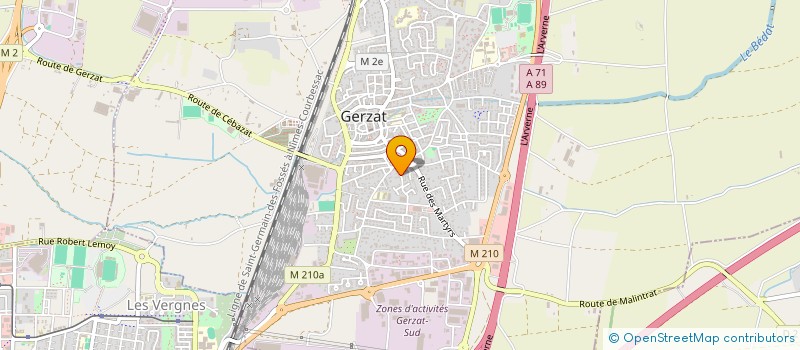 localisation de l'entreprise SCI VIDAL  GERZAT