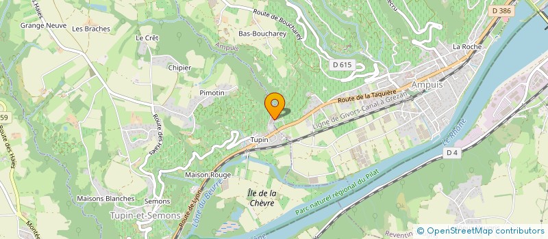 localisation de l'entreprise SCI VIDAL FLEURY INVESTISSEMENTS  TUPIN-ET-SEMONS