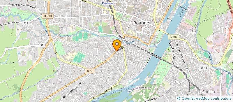 localisation de l'entreprise SCI VIDOQ  ROANNE