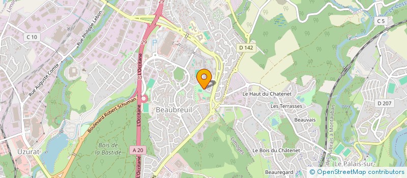 localisation de l'entreprise SCI VIEILLERIBIERE à LIMOGES