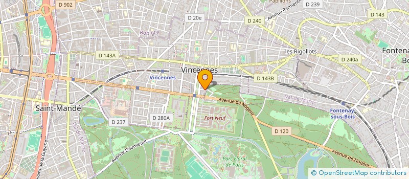 localisation de l'entreprise SCI VIGNAUD BOUTTIER à VINCENNES