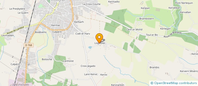 localisation de l'entreprise SCI VIKY  PLUVIGNER