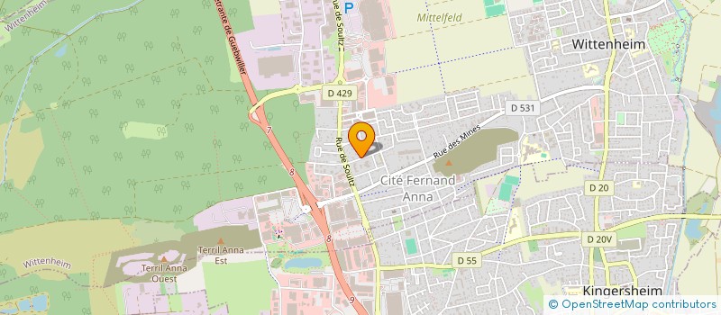 localisation de l'entreprise SCI VILANOVA  WITTENHEIM