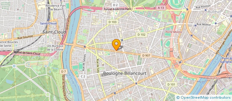 localisation de l'entreprise SCI VILLA CAROLINE à BOULOGNE-BILLANCOURT