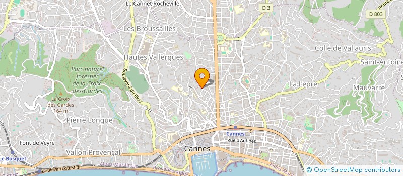 localisation de l'entreprise SCI VILLA L'ABRI à CANNES