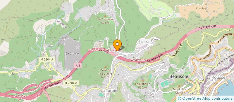 localisation de l'entreprise SCI VILLA LA RUSTIQUE à LA TURBIE