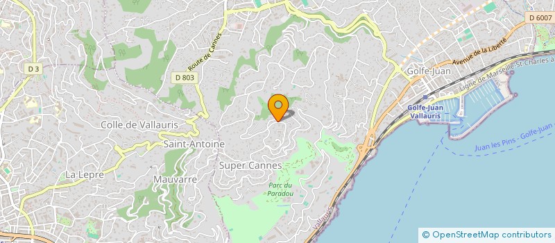 localisation de l'entreprise SCI VILLA NOVA à VALLAURIS
