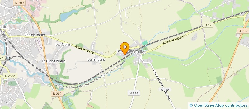 localisation de l'entreprise SCI VILLAGE DE BRADIERE  SEUILLET