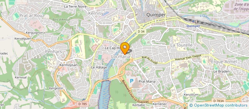 localisation de l'entreprise SCI VILLAGE IZEL à QUIMPER