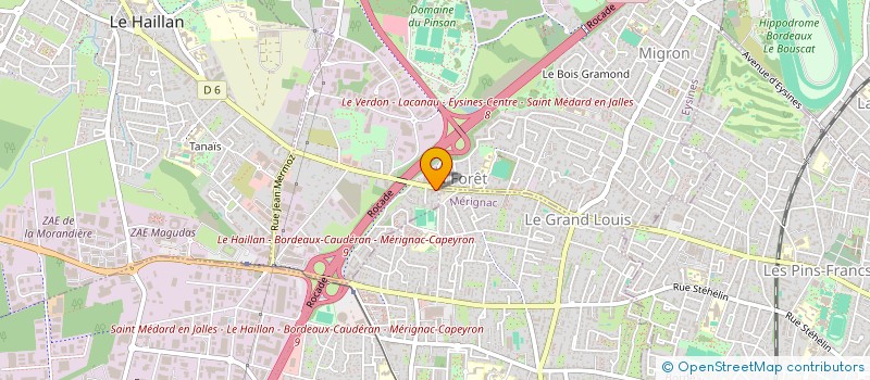 localisation de l'entreprise SCI VILLAVAL  EYSINES