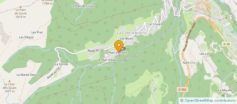 localisation de l'entreprise SCI VILLAZ à LA COTE-D'ARBROZ