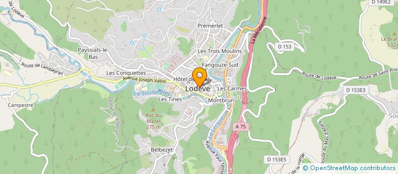 localisation de l'entreprise SCI VILLENEUVE  LODEVE