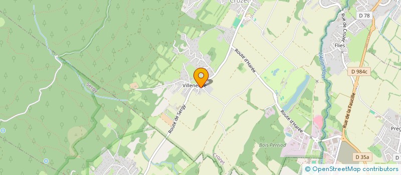 localisation de l'entreprise SCI VILLENEUVE à CROZET