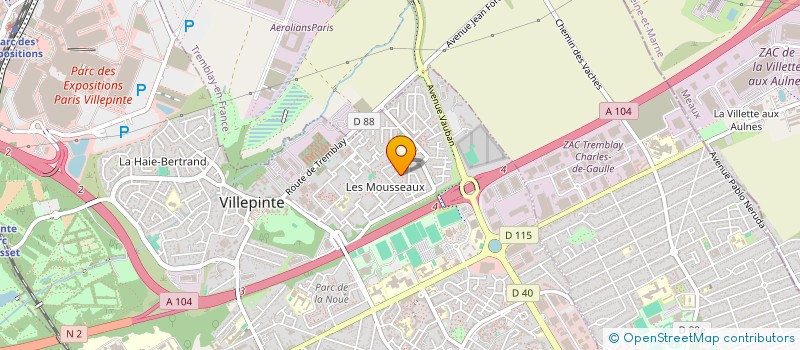 localisation de l'entreprise SCI VILLENEUVE à VILLEPINTE