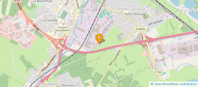 localisation de l'entreprise SCI VILLERS  CHARLEVILLE-MEZIERES