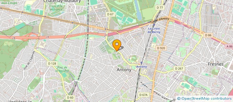 localisation de l'entreprise SCI VILLEURBANNE-RUE COLIN à ANTONY