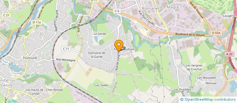 localisation de l'entreprise SCI VILLEVALLIMO à LIMOGES