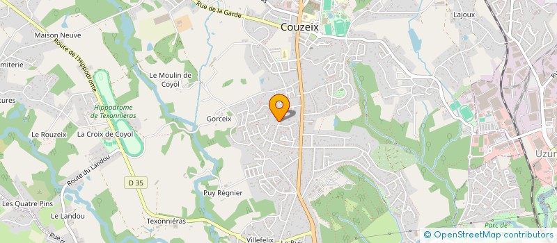 localisation de l'entreprise SCI VILLON à COUZEIX