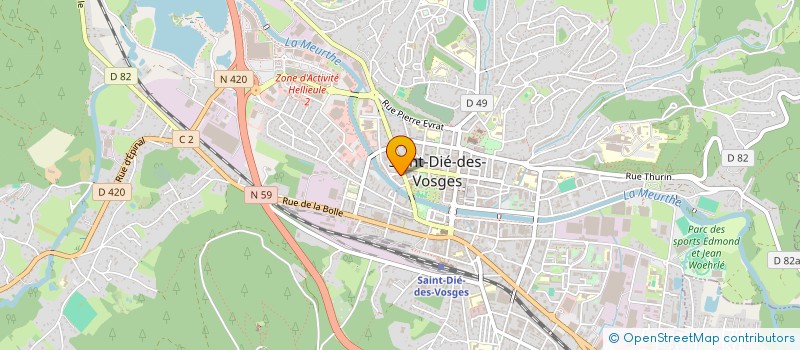 localisation de l'entreprise SCI VIMA à SAINT-DIE-DES-VOSGES