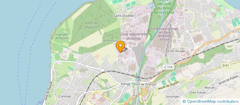 localisation de l'entreprise SCI VINCE à THONON-LES-BAINS