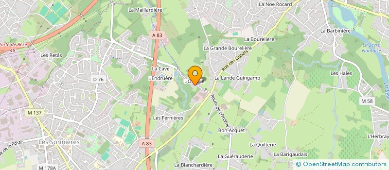 localisation de l'entreprise SCI VINCENT THEPAUT  LES SORINIERES