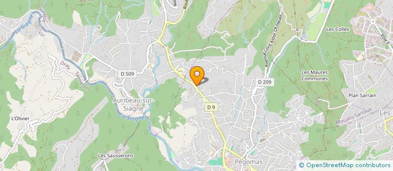 localisation de l'entreprise SCI VINCENZO  PEGOMAS