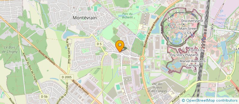 localisation de l'entreprise SCI VINCI  MONTEVRAIN