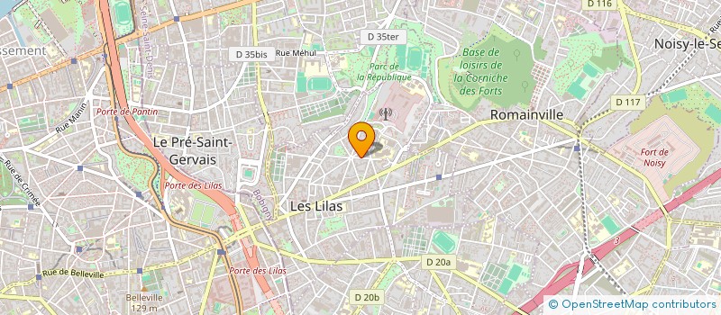 localisation de l'entreprise SCI VINDILIS à LES LILAS
