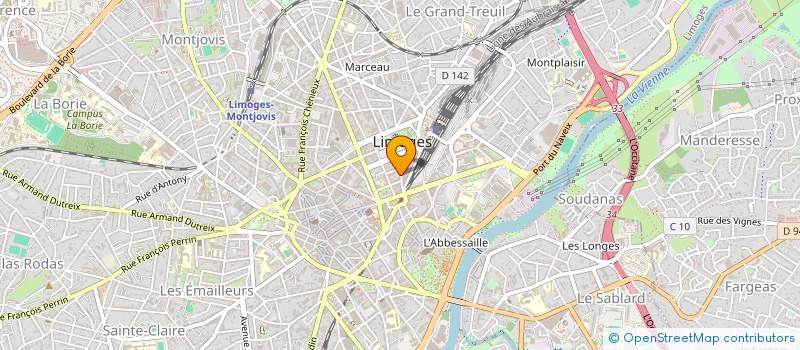 localisation de l'entreprise SCI VINGO à LIMOGES