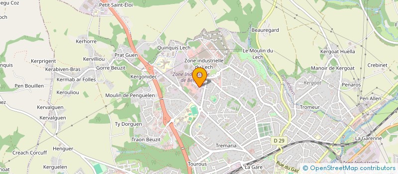 localisation de l'entreprise SCI VINGT-DEUX MILLOUR  LANDERNEAU