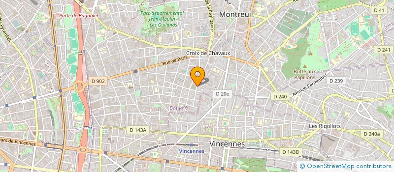 localisation de l'entreprise SCI VINMAR à MONTREUIL