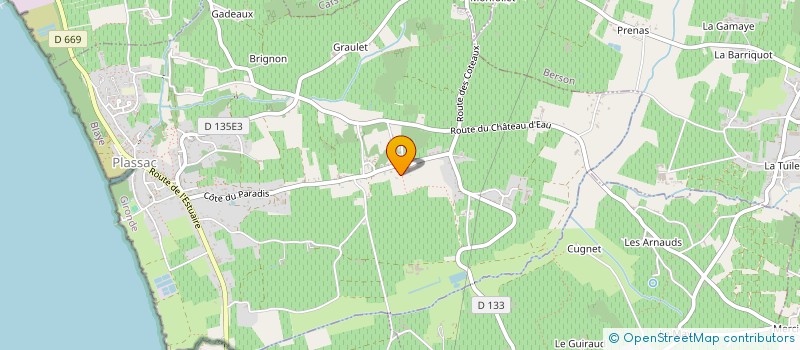 localisation de l'entreprise SCI VIOLLEAU  PLASSAC