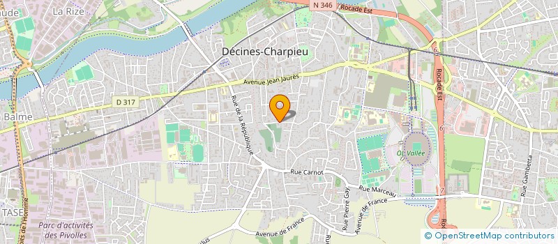 localisation de l'entreprise SCI VIRAD  DECINES-CHARPIEU