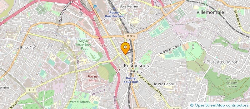 localisation de l'entreprise SCI VIRGINI à ROSNY-SOUS-BOIS