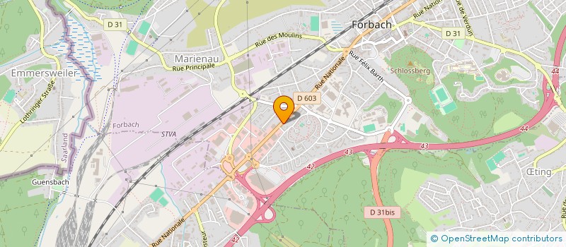 localisation de l'entreprise SCI VIRGINIE  FORBACH