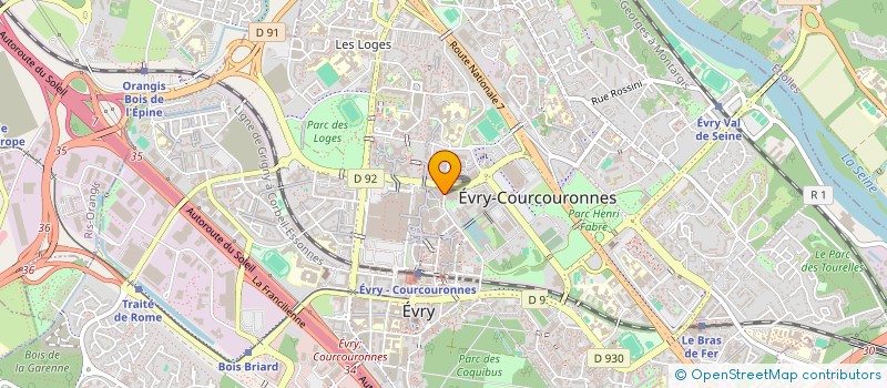 localisation de l'entreprise SCI VIRY IMMOBILIER à EVRY-COURCOURONNES