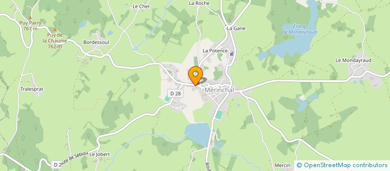 localisation de l'entreprise SCI VISAMA à MERINCHAL