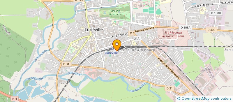 localisation de l'entreprise SCI VISATIERE  LUNEVILLE