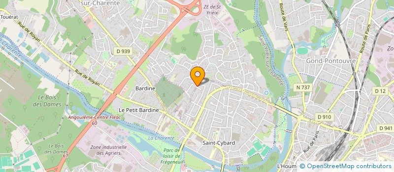 localisation de l'entreprise SCI VITALINES à SAINT-YRIEIX-SUR-CHARENTE