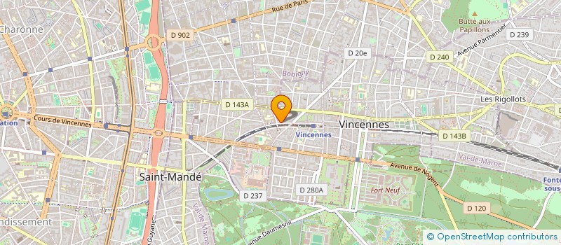 localisation de l'entreprise SCI VITALIZE à VINCENNES