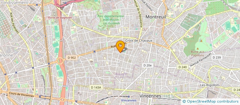 localisation de l'entreprise SCI VIVA à MONTREUIL