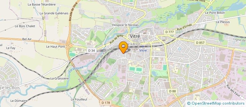 localisation de l'entreprise SCI VIVABREST  VITRE