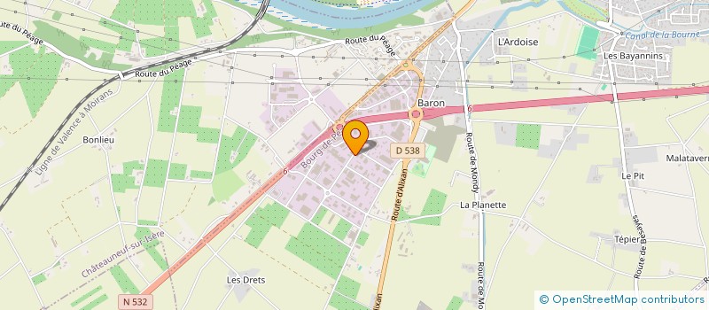 localisation de l'entreprise SCI VIVARAIS  BOURG-DE-PEAGE