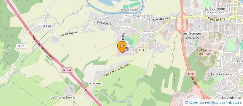 localisation de l'entreprise SCI VIVIER AU COURT  PRIX-LES-MEZIERES