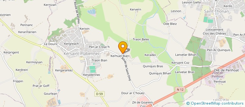 localisation de l'entreprise SCI VJ01  KERSAINT-PLABENNEC