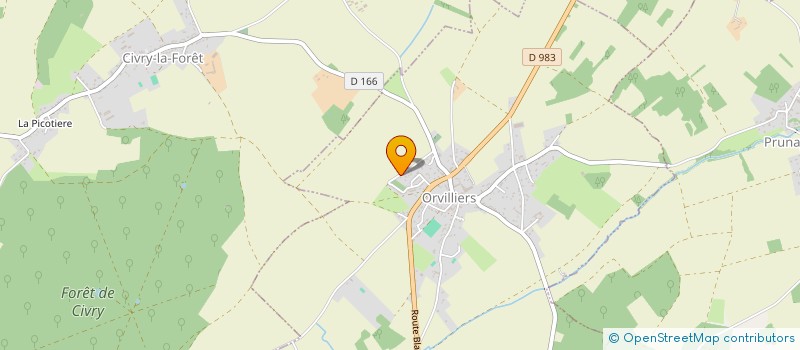 localisation de l'entreprise SCI VJH  ORVILLIERS