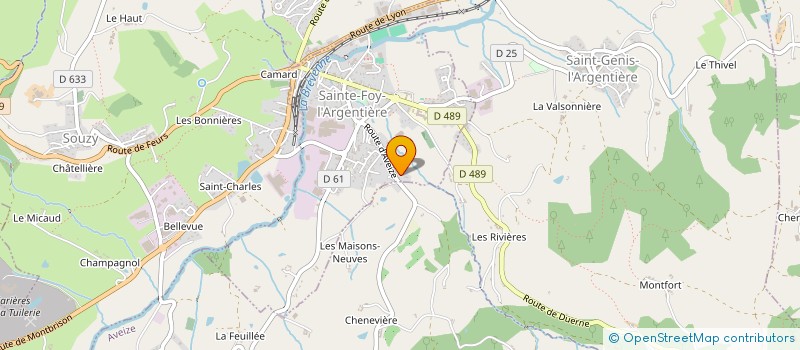 localisation de l'entreprise SCI VLC  SAINTE-FOY-L'ARGENTIERE