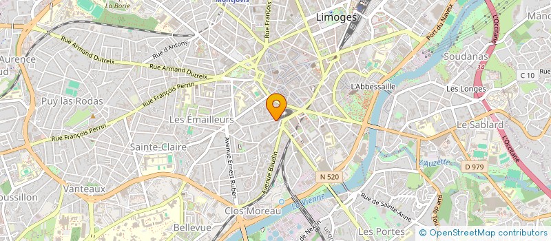 localisation de l'entreprise SCI VLLA GARIBALDI à LIMOGES